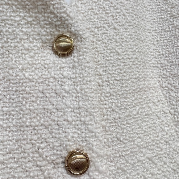 Abercrombie & Fitch The Mara Tweed Vest Mini Dress Ivory Size Medium  Old Money - Picture 7 of 9